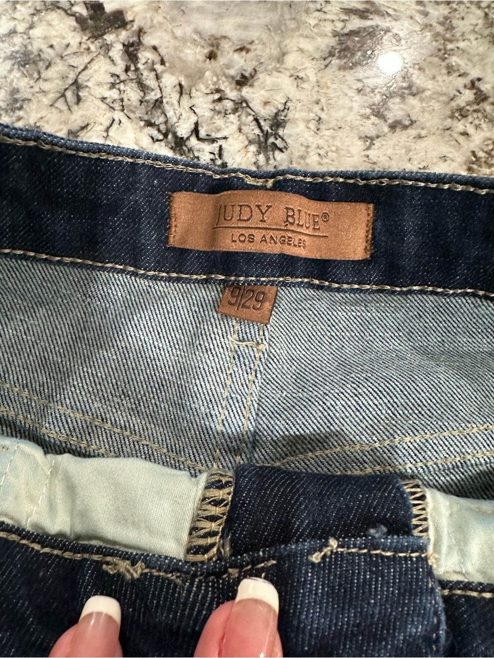 Judy Blue High Waist Tummy Control Retro Wide Leg Jeans Dark indigo Blue Sz 29 - Picture 9 of 12